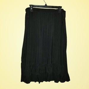 ♥️ Carole Little Black Ruffle Career Skirt 2X